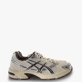 Tan shoes, side view
