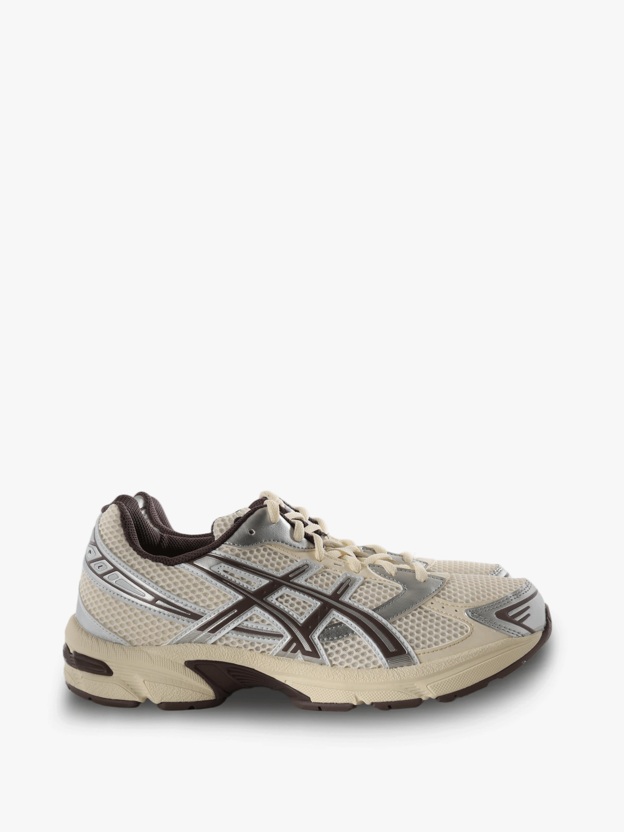 Tan shoes, side view