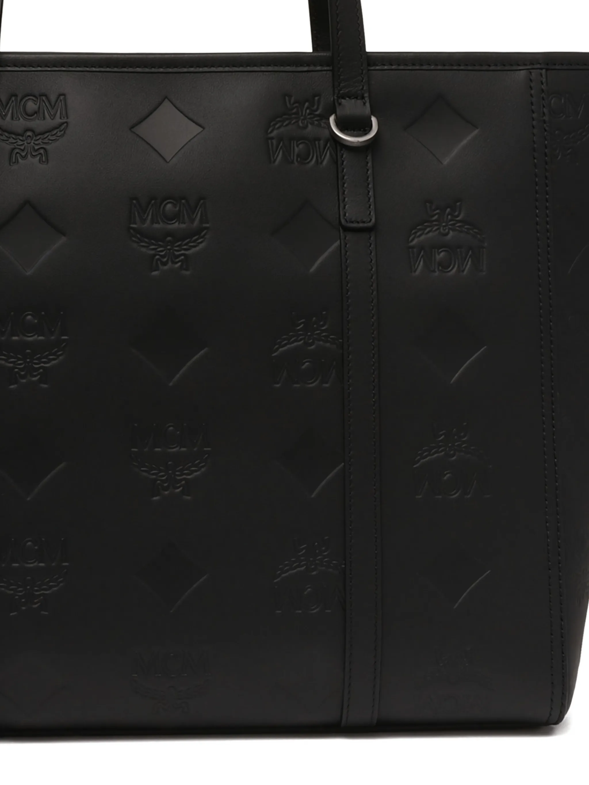 Close up of  Black bag ,showing texture of the Calf Leather