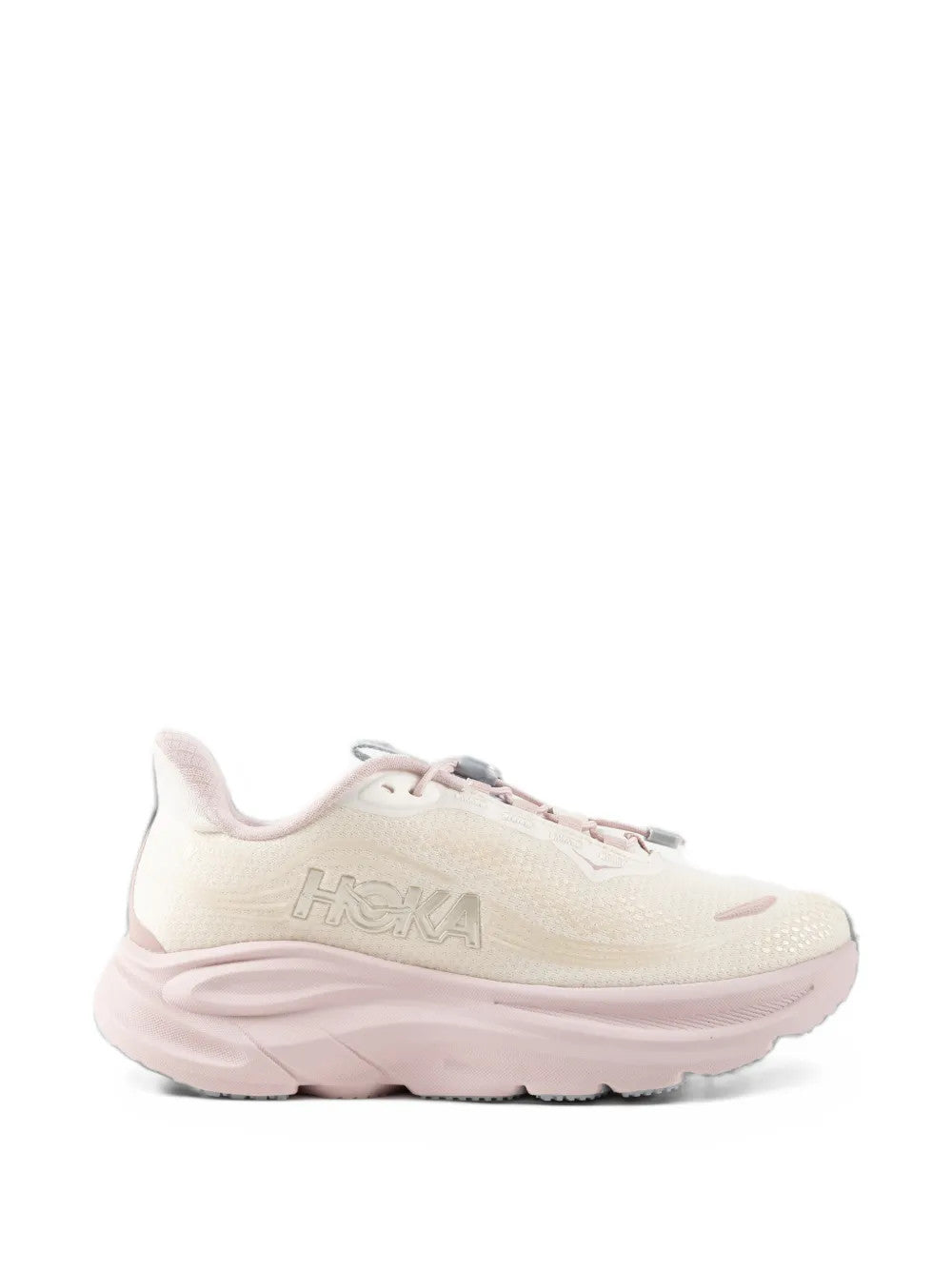 Pink shoes, side view