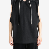 Black hoodie, full body view