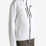 White jacket worn by a person, showing the jacket fit