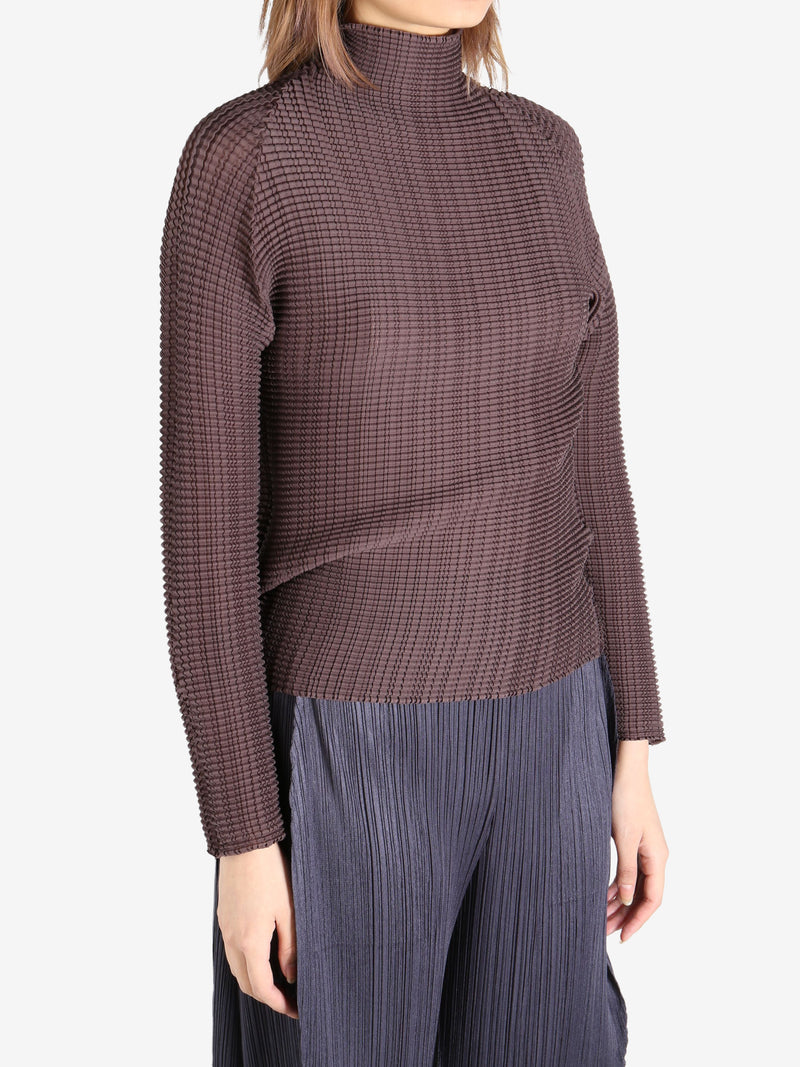 ISSEY MIYAKE - Women Wooly Pleats-56 Shirt