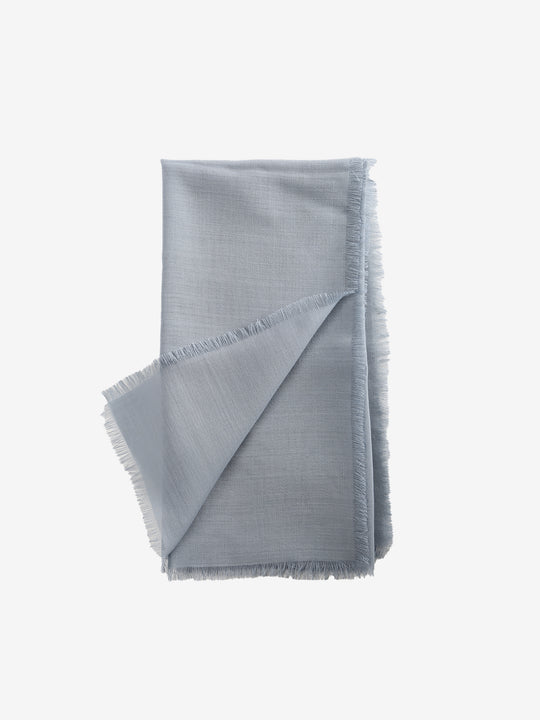 Grey scarves, back view