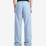 Blue pants, full body view