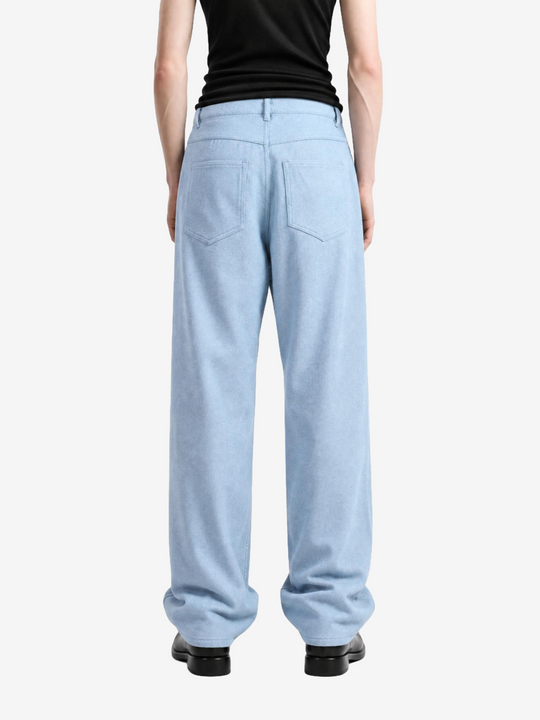 Blue pants, full body view