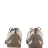 Tan shoes, back view