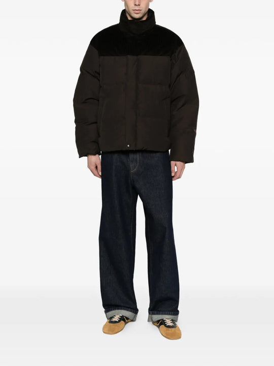 Brown jacket, full body view