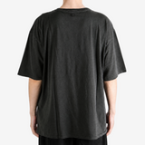 Black t-shirt, full body view
