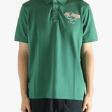 Green t-shirt  worn by a person, showing the t-shirt's fit