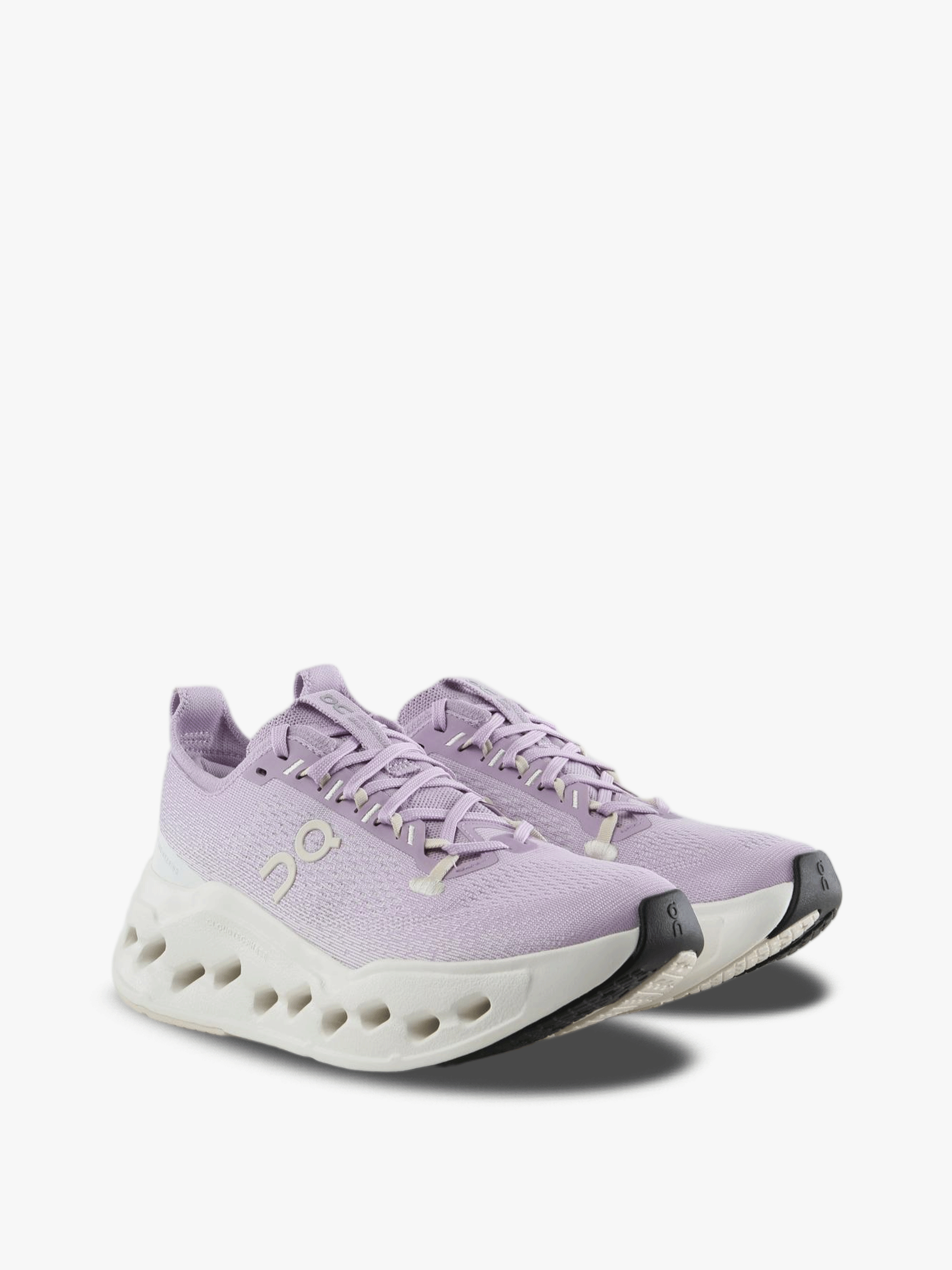 Purple shoes, front view