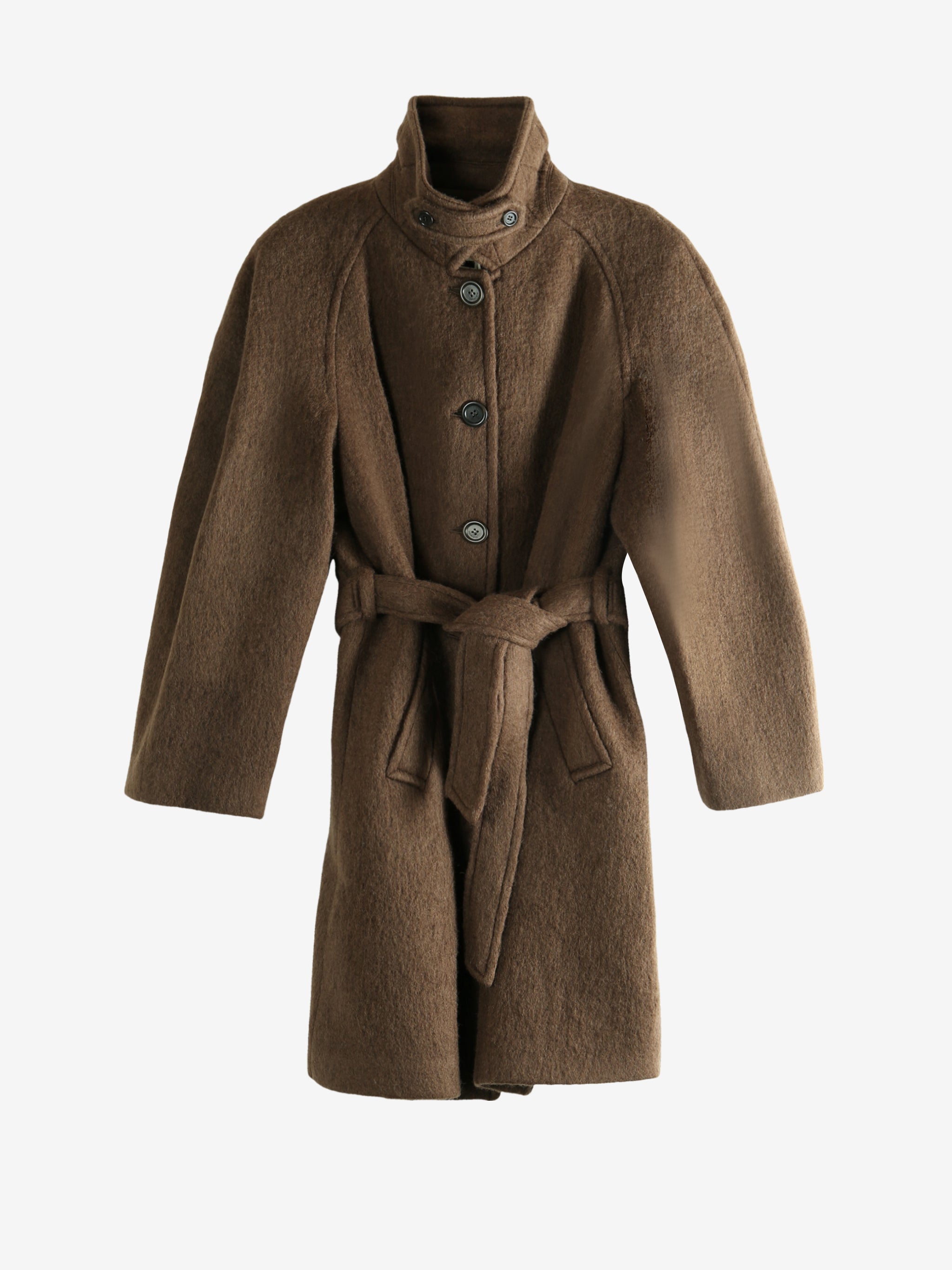 Brown coat, front view