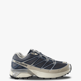 Navy shoes, side view