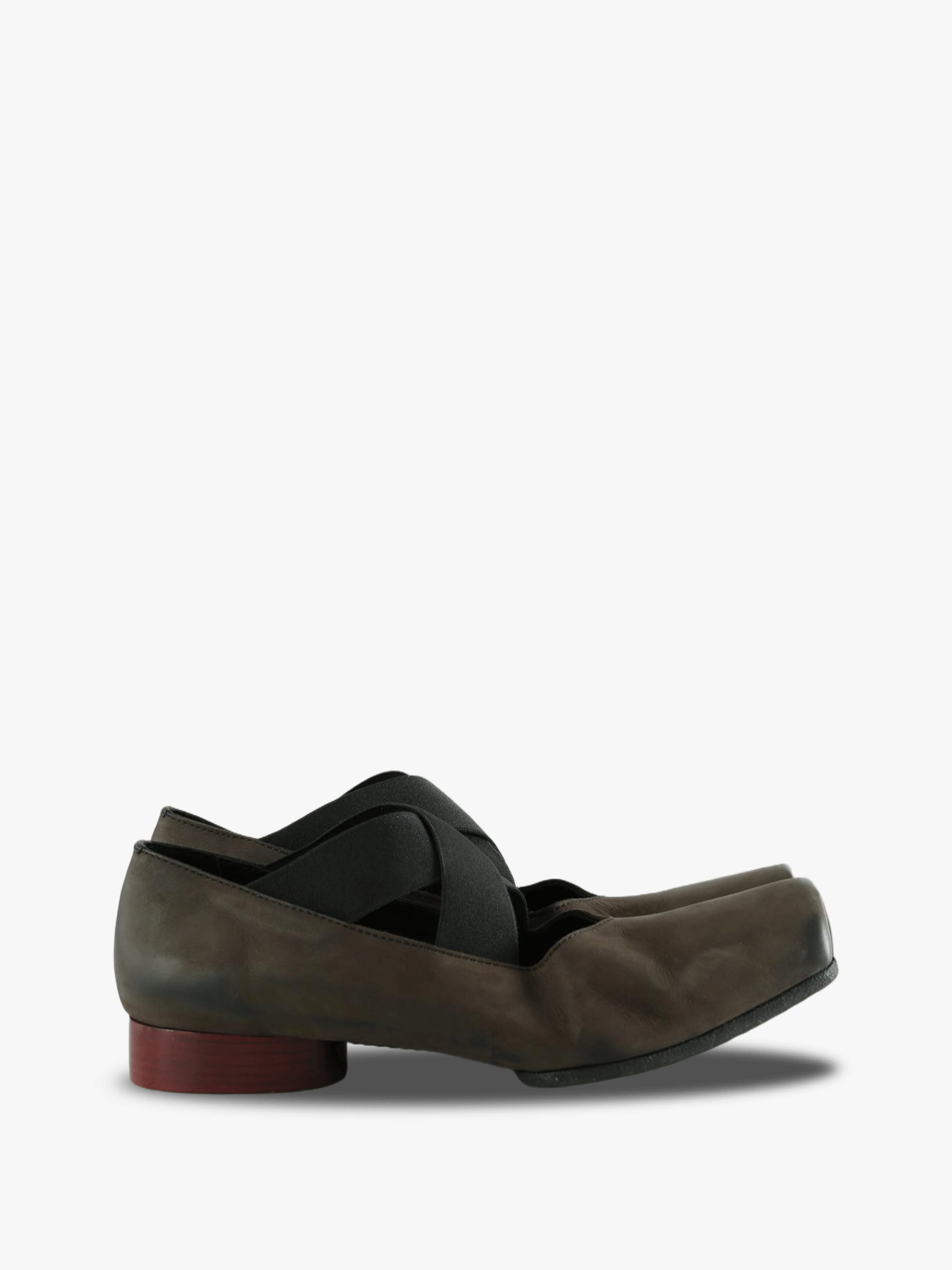 Brown shoes, side view