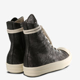 Black sneakers, back view