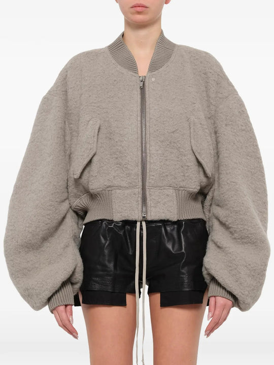 Grey jacket, full body view