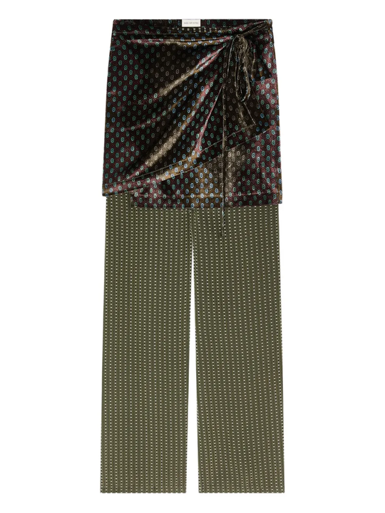 Green pants,front view