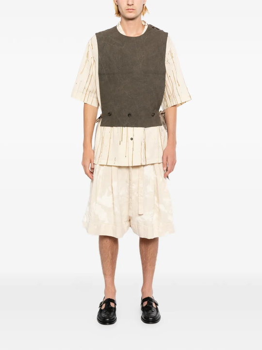Brown vest, full body view