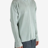 Blue jacket worn by a person, showing the jacket's fit