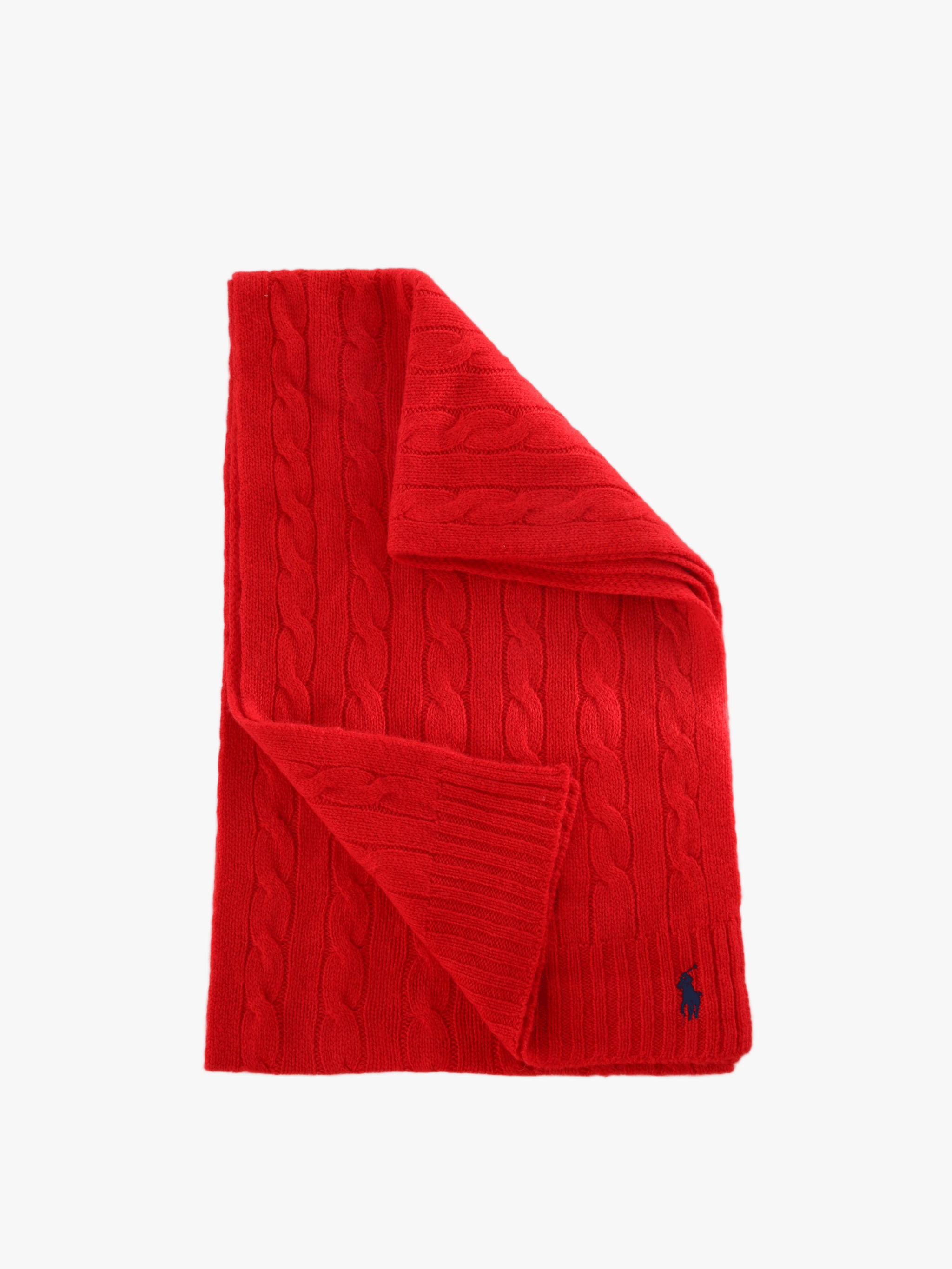 Red scarf, front view