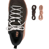 Brown sneakers, top view