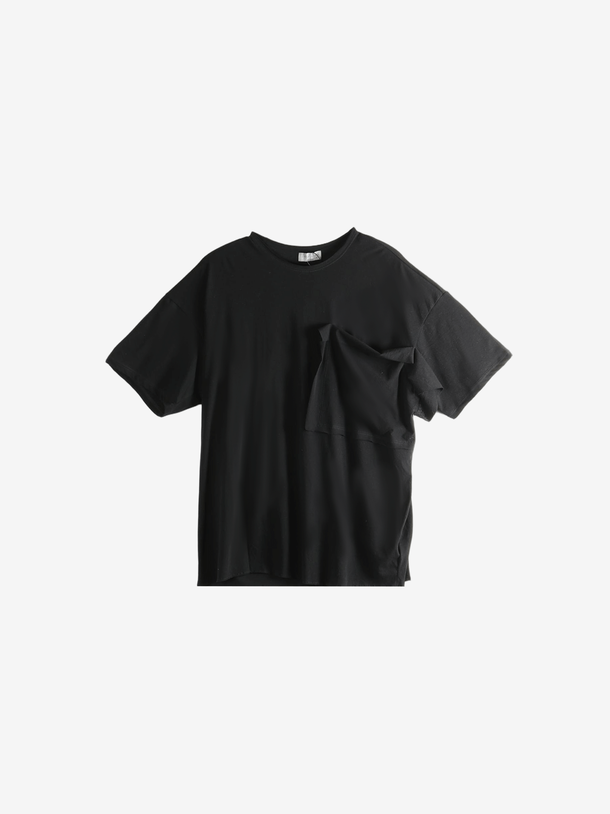 Black t-shirt, front view