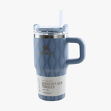 Blue tumbler, front view