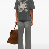 Black t-shirts,full body view