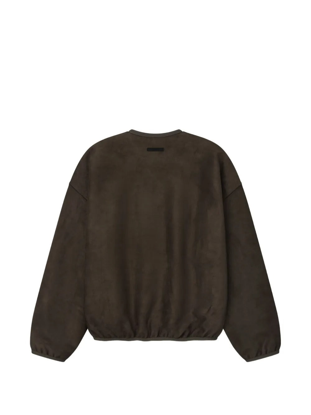 Brown sweatshirt, back view