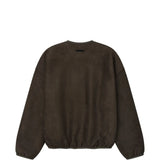 Brown sweatshirt, back view
