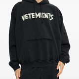 Black hoodie, full body view