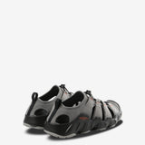 Grey sandals, back view