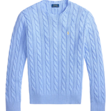 Blue sweater, front view