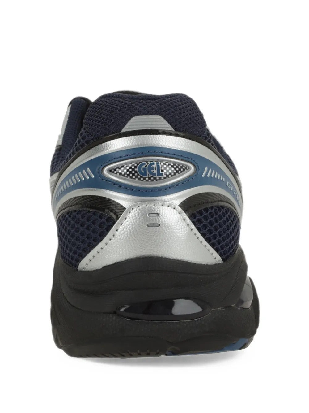 Navy shoes, back view