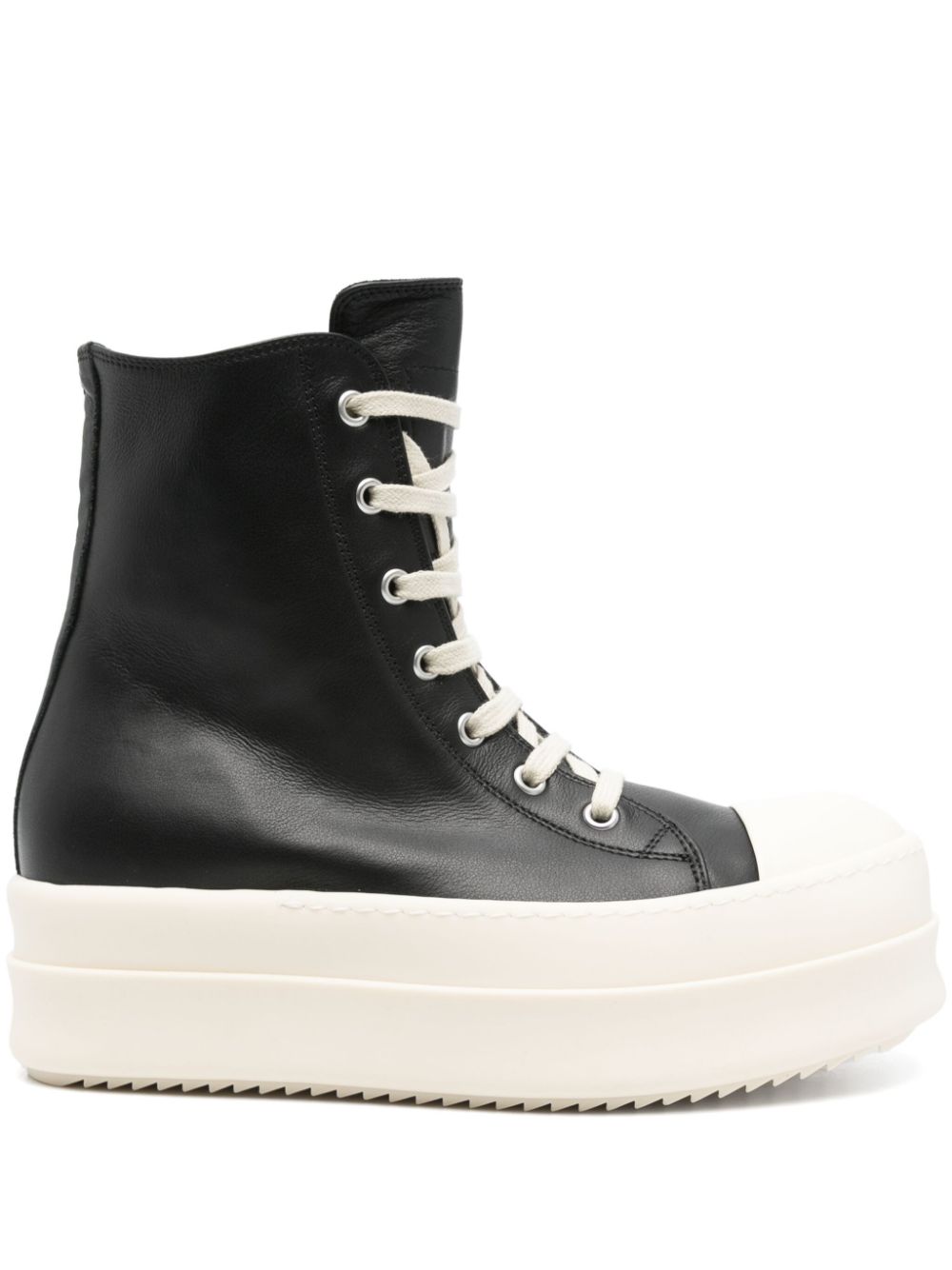 RICK OWENS - Women Leather Mega Bumper Sneaks