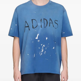 Blue t-shirt worn by a person, showing the t-shirt's fit