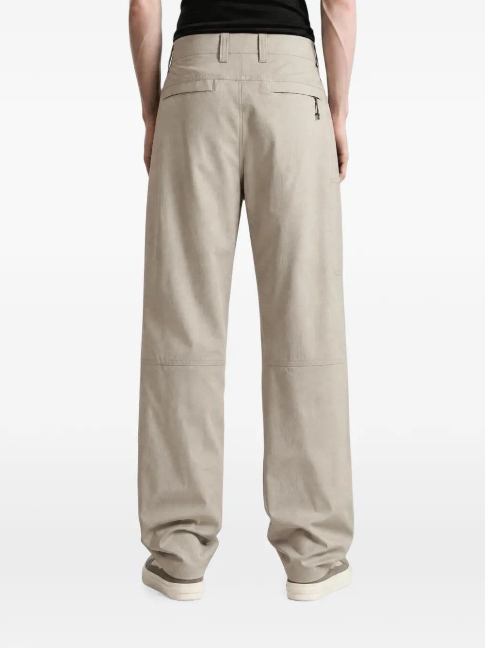 Tan pants, full body view
