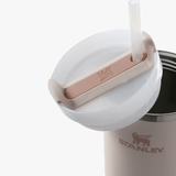 Close up of pink cup,showing texture of the stainless steel fabric