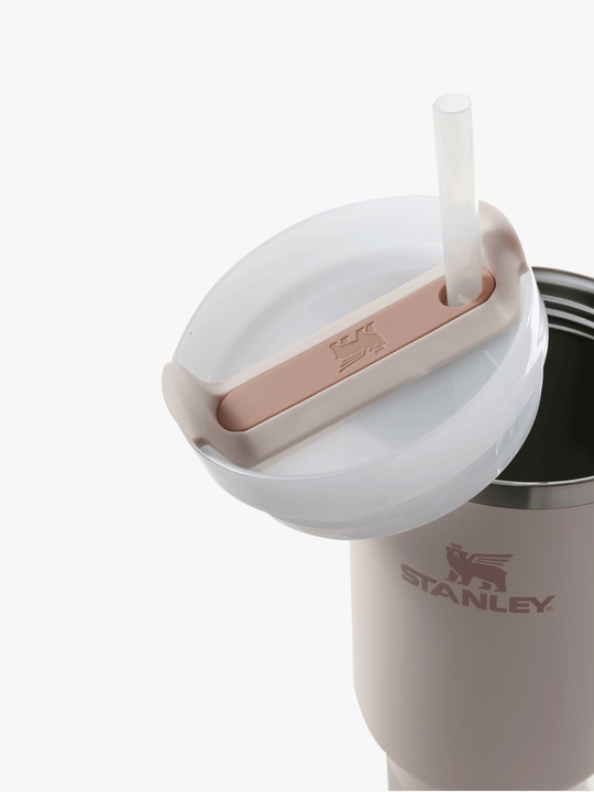 Close up of pink cup,showing texture of the stainless steel fabric