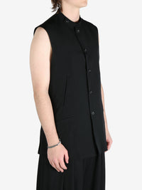 YOHJI YAMAMOTO POUR HOMME - Men Stand Collar Vest