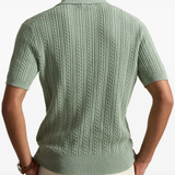 Green shirt worn by a person, showing the shirt fit