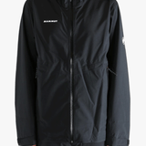 Black jacket worn by a person, showing the jacket fit