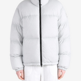 Grey jacket worn by a person, showing the jacket fit