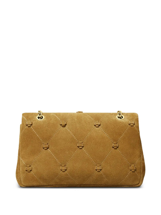 Tan bag, back view