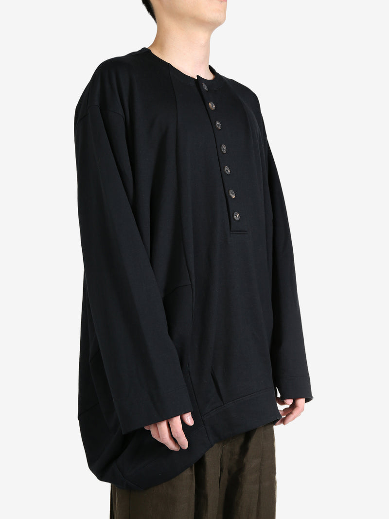 ZIGGY CHEN - Men Henley-Neck Long Sleeves Shirt