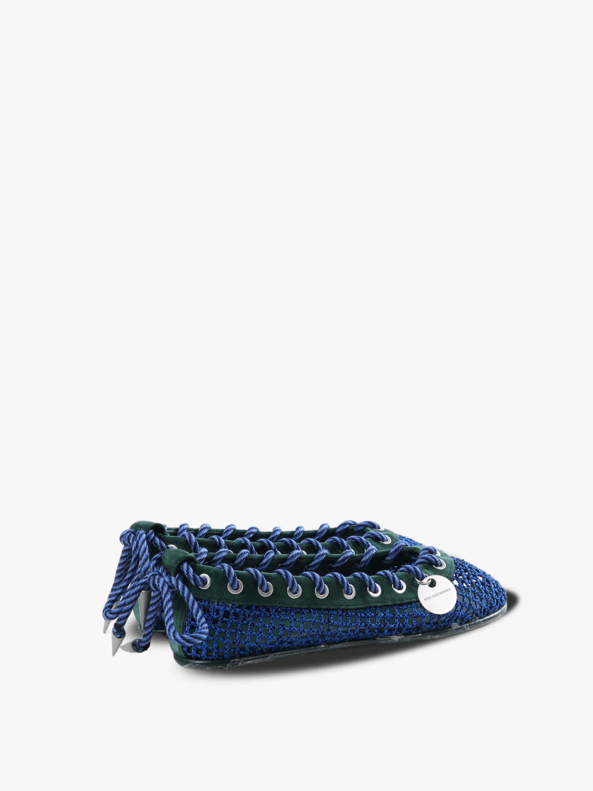 Blue shoe,back view