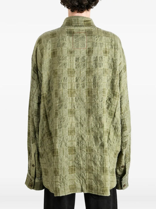 Green top, full body view