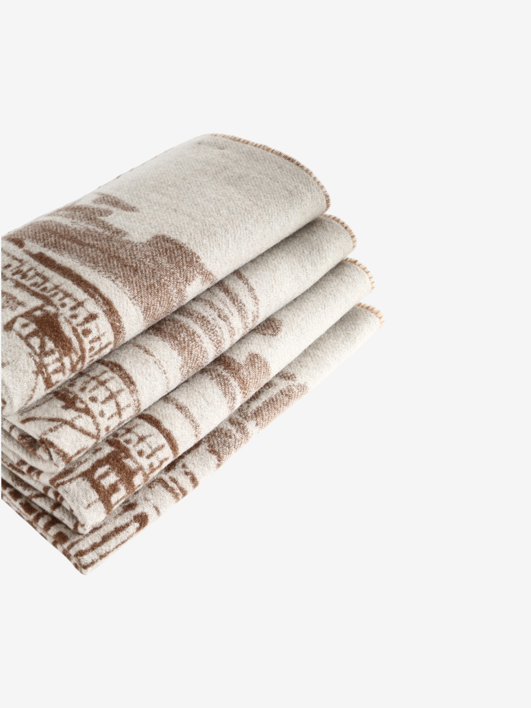 Close up of Tan scarf, showing detail