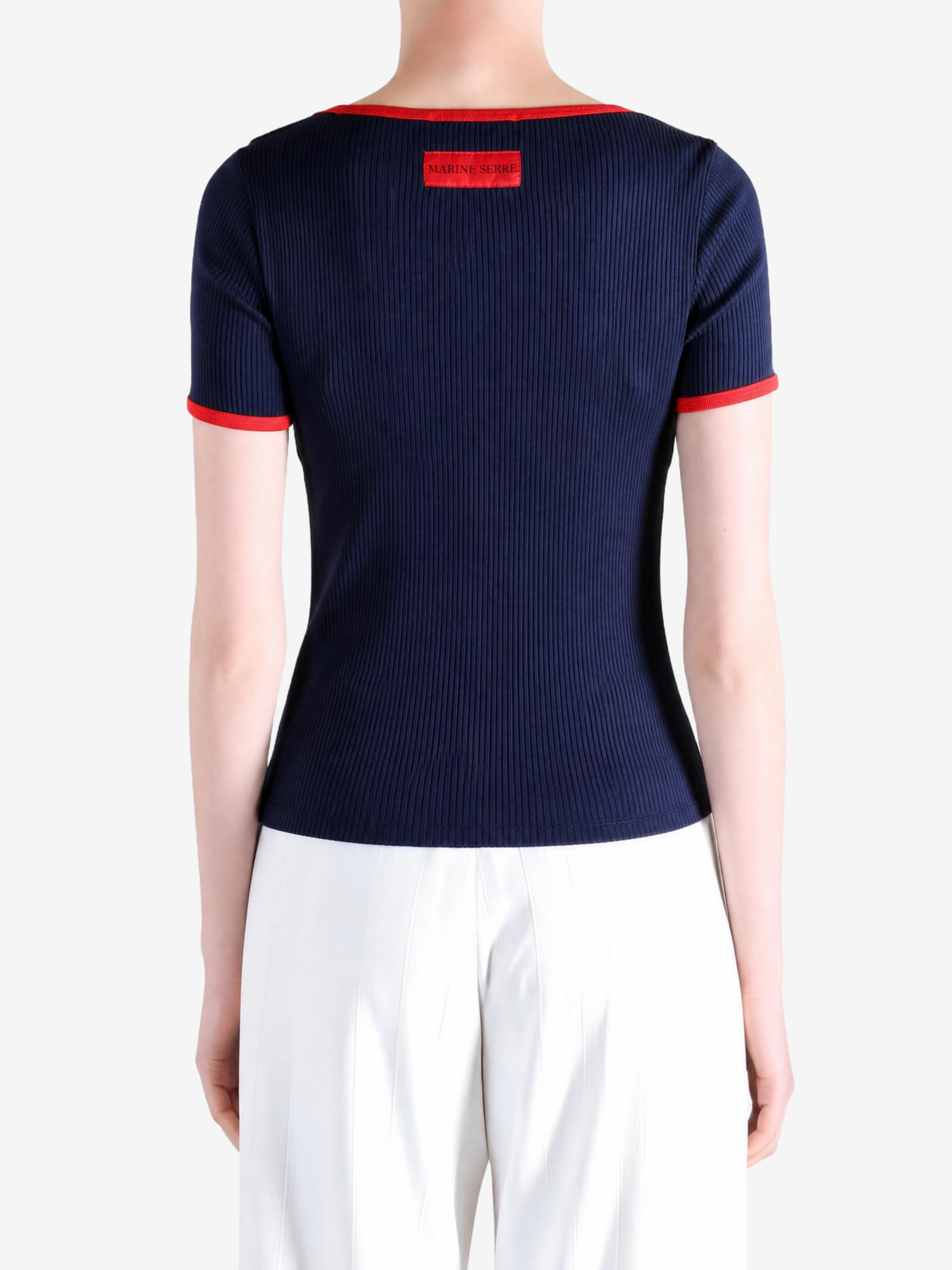 Navy t-shirt, front view