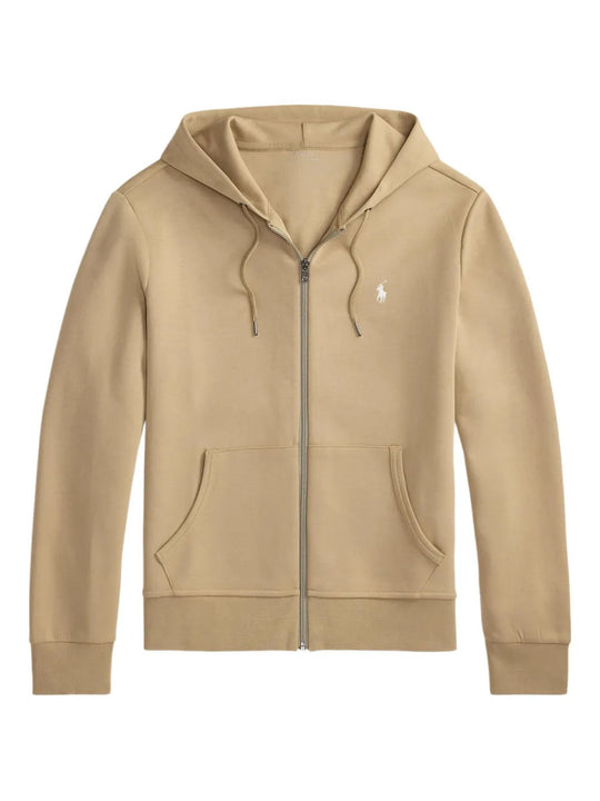 Tan hoodie, front view